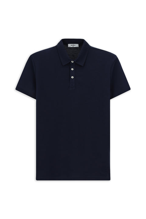 Dark Navy Regular Fit Cotton Polo Shirt