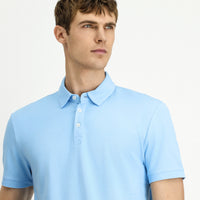 Blue Regular Fit Cotton Polo Shirt