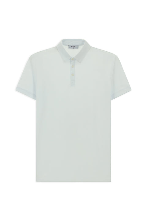 White Regular Fit Cotton Polo Shirt