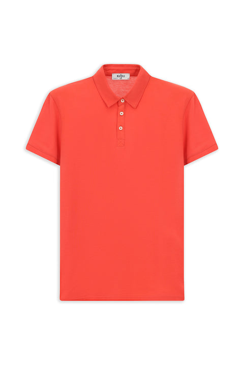 Koyu Bordo Regular Fit Pamuk Polo Yaka Tişört