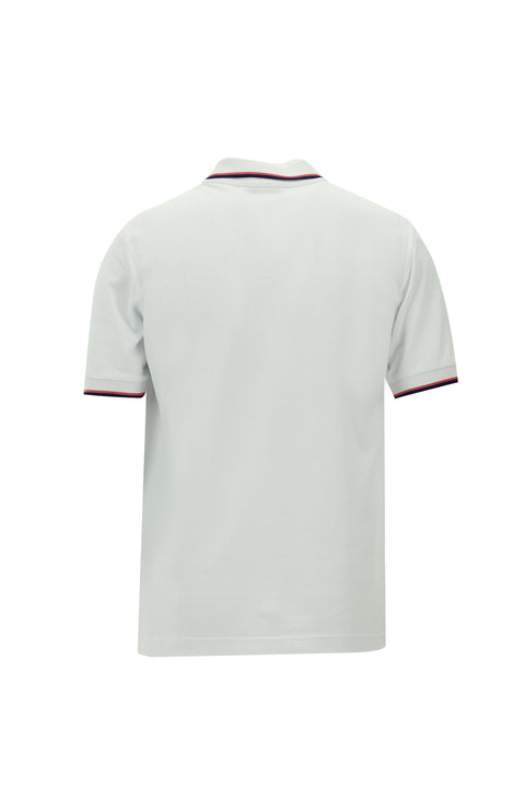 White Polo Collar Regular Fit Cotton T-shirt