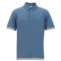 Aviator Blue Polo Collar Regular Fit T-Shirt