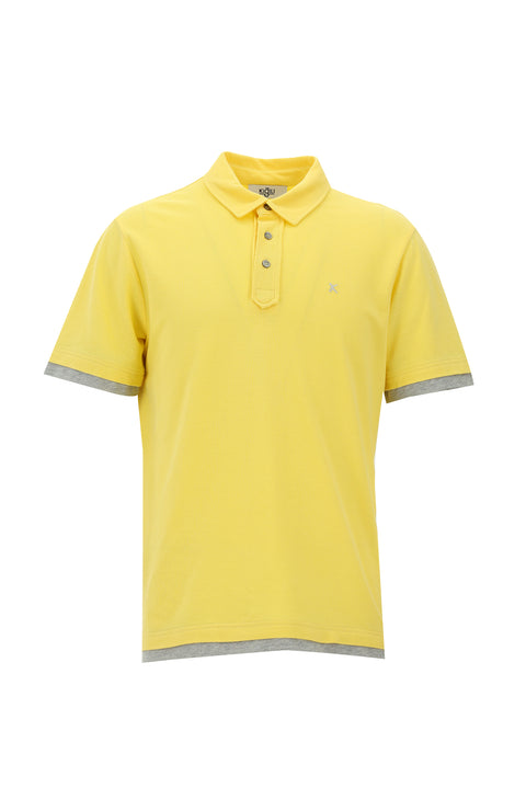 Light Yellow Polo Collar Regular Fit T-shirt