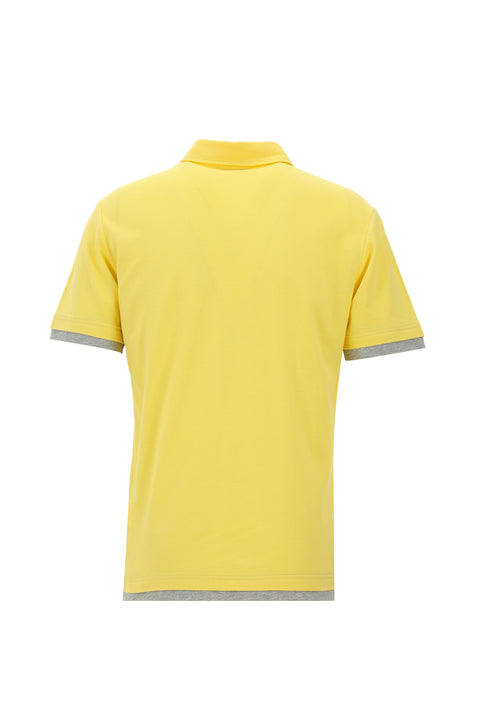 Light Yellow Polo Collar Regular Fit T-shirt