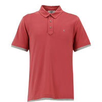 Light Red Polo Collar Regular Fit T-shirt