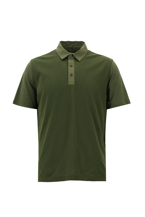 Medium Khaki Regular Fit Cotton Pocket Polo Shirt