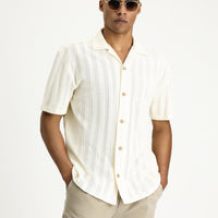 Off-white Apache Collar Oversize Patterned Cotton Shirt T-shirt