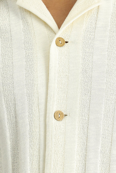 Off-white Apache Collar Oversize Patterned Cotton Shirt T-shirt