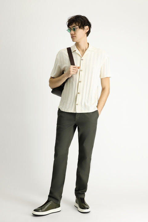 Off-white Apache Collar Oversize Patterned Cotton Shirt T-shirt