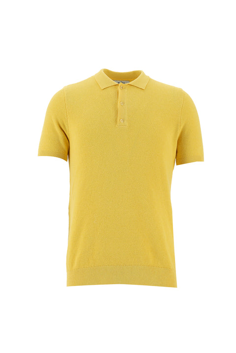 Açık Sarı Polo Yaka Slim Fit Dar Kesim Tişört