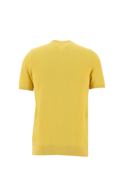 Açık Sarı Polo Yaka Slim Fit Dar Kesim Tişört