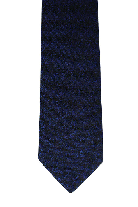 Dark Navy Patterned Tie