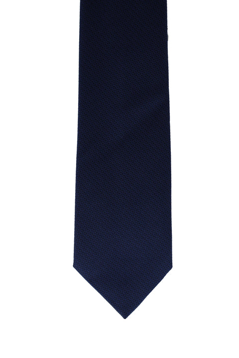 Dark Navy Micro-Patterned Tie