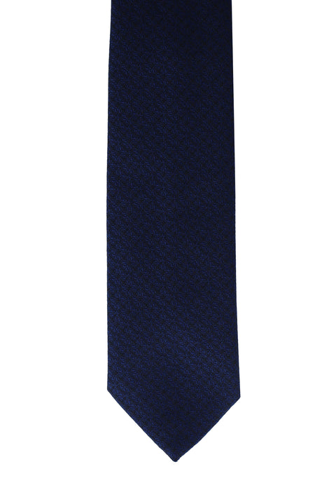 Dark Navy Patterned Tie