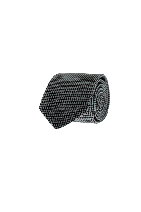 Medium Grey Patterned Tie