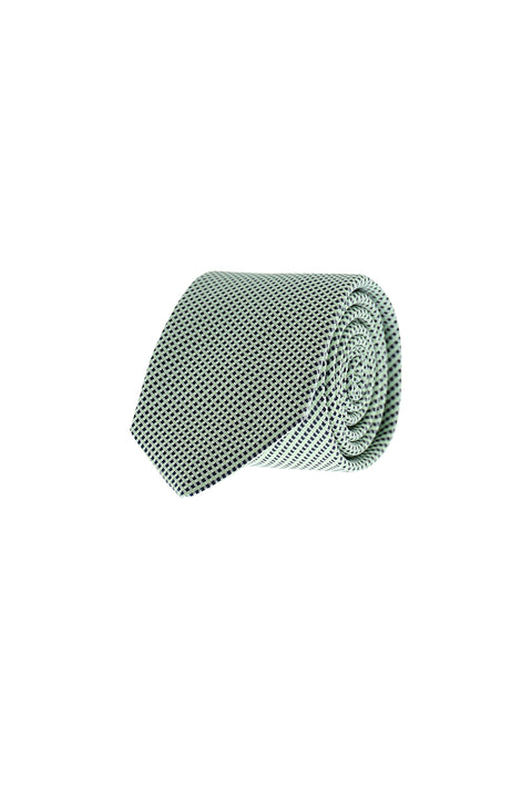 Dark Green Micro-Patterned Tie