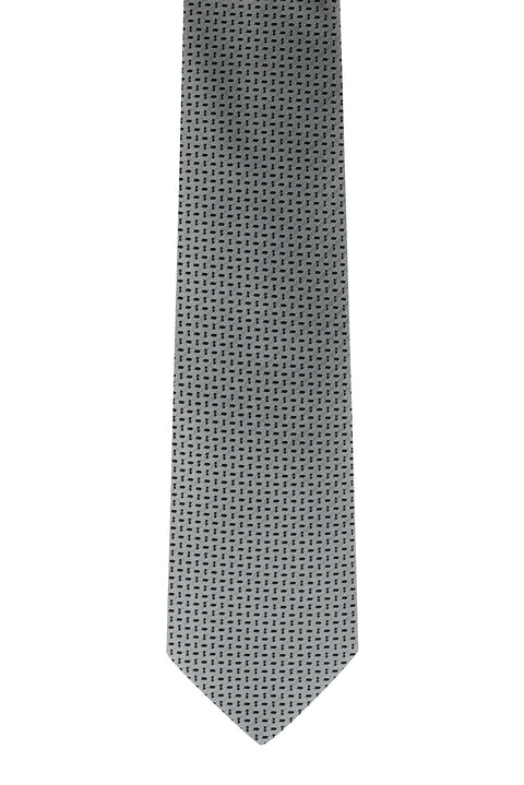 Medium Grey Patterned Tie
