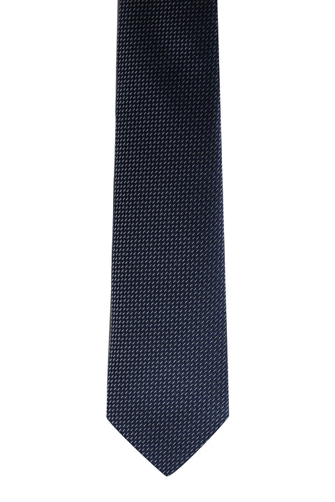 Dark Navy Micro-Patterned Tie