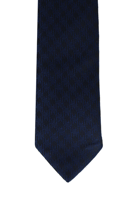 Dark Navy Patterned Tie