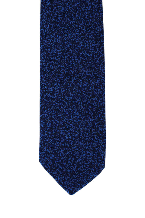 Dark Navy Patterned Tie