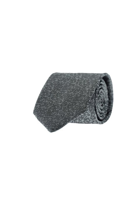 Medium Grey Patterned Tie