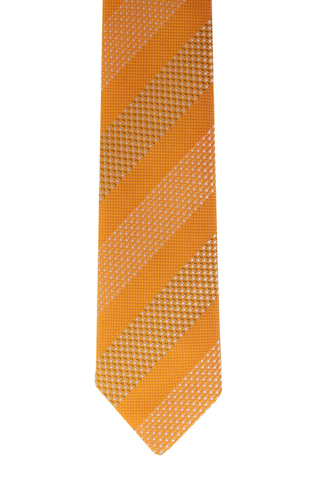 Medium Orange Patterned Tie