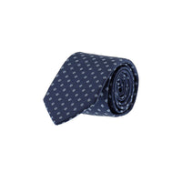 Medium Navy Patterned Tie