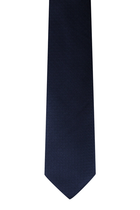 Dark Navy Patterned Tie