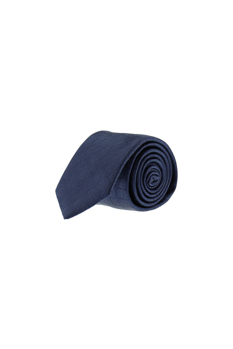 Dark Navy Patterned Tie
