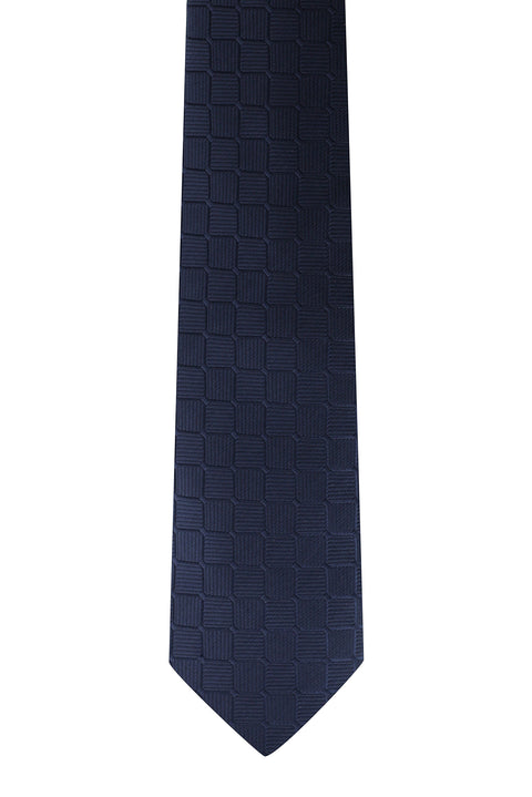 Dark Navy Patterned Tie