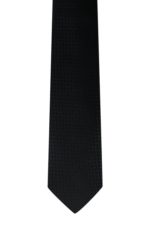 Black Patterned Tie