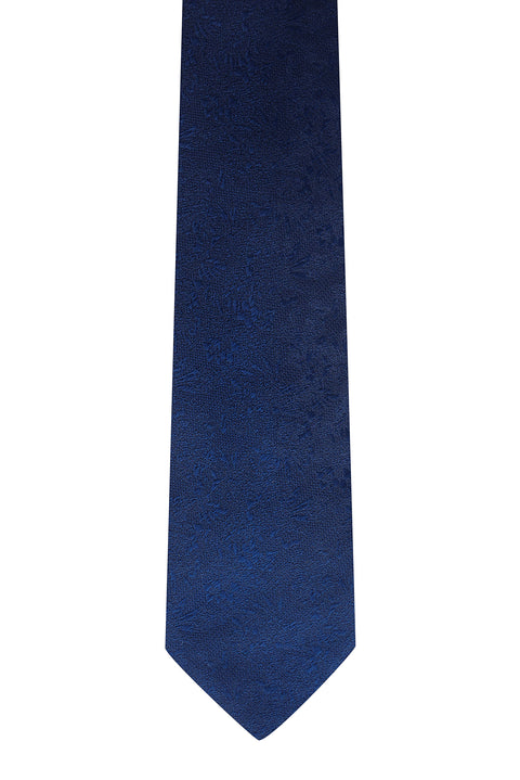Dark Navy Floral Pattern Tie