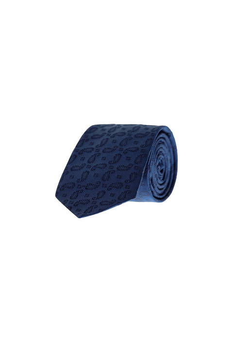 Dark Navy Shawl Pattern Tie