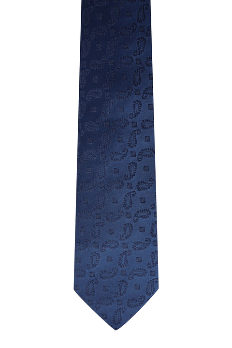 Dark Navy Shawl Pattern Tie