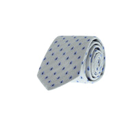 Medium Grey Paisley Patterned Tie