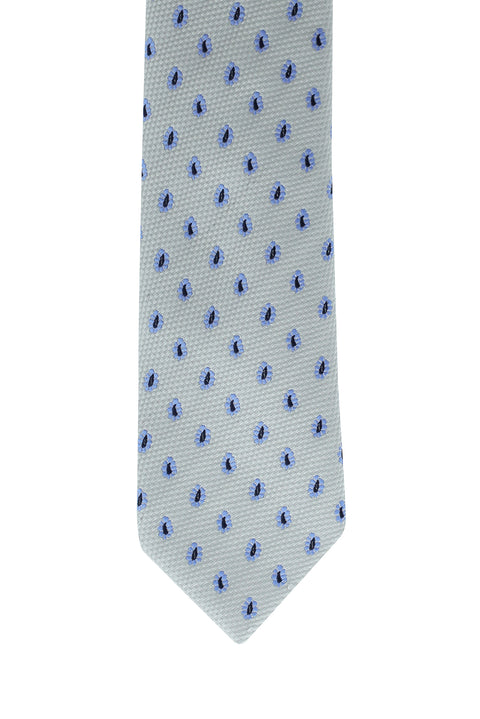 Medium Grey Paisley Patterned Tie