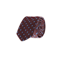 Dark Burgundy Patterned Tie