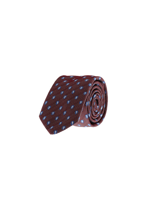 Dark Burgundy Patterned Tie