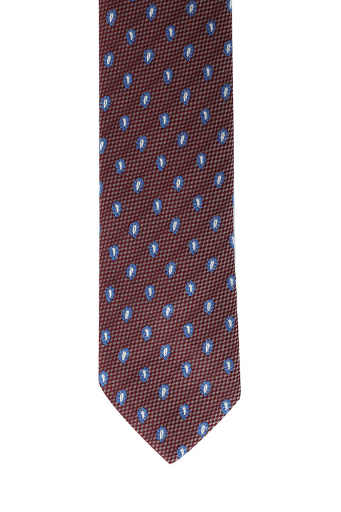 Dark Burgundy Patterned Tie
