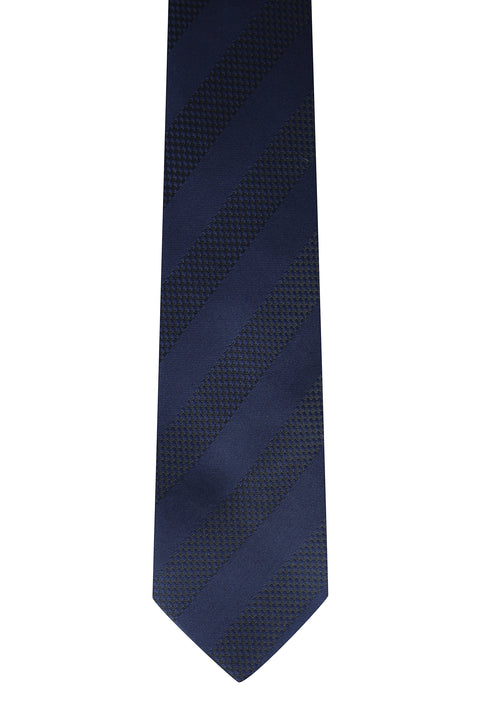 Dark Navy Patterned Tie