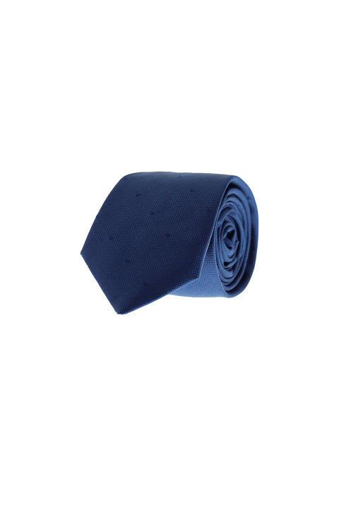 Dark Navy Polka Dot Tie