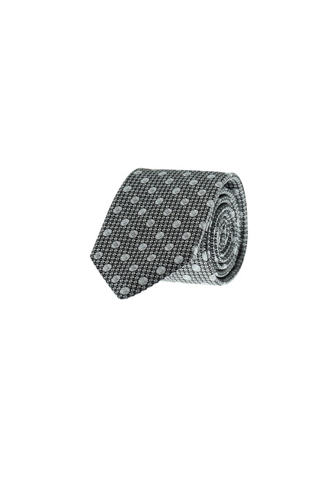 Dark Gray Polka Dot Tie