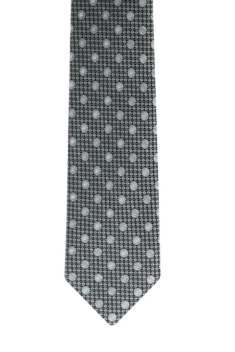Dark Gray Polka Dot Tie