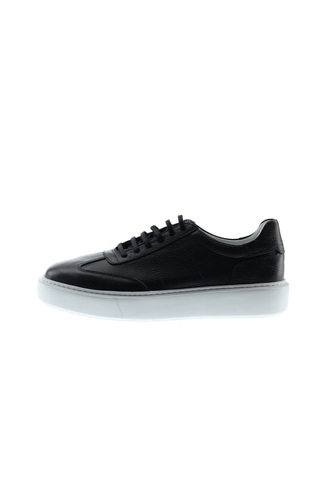 Medium Navy Leather Sneaker Shoes