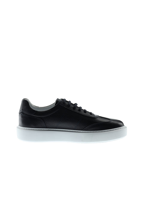 Medium Navy Leather Sneaker Shoes
