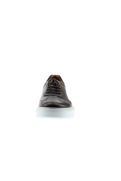 Medium Brown Leather Sneaker Shoes