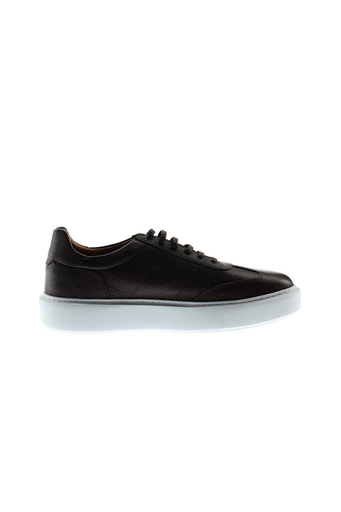 Medium Brown Leather Sneaker Shoes