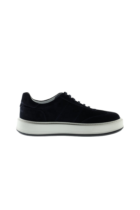 Orta Lacivert Sneaker Deri Ayakkabı