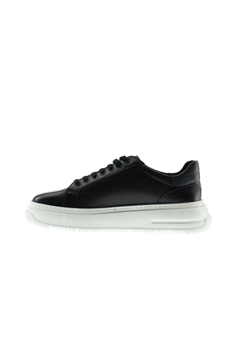 Siyah Sneaker Deri Ayakkabı
