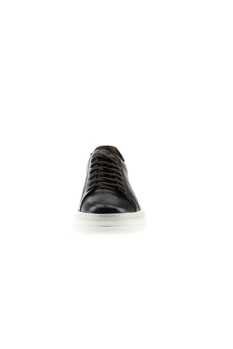 Medium Brown Leather Sneaker Shoes